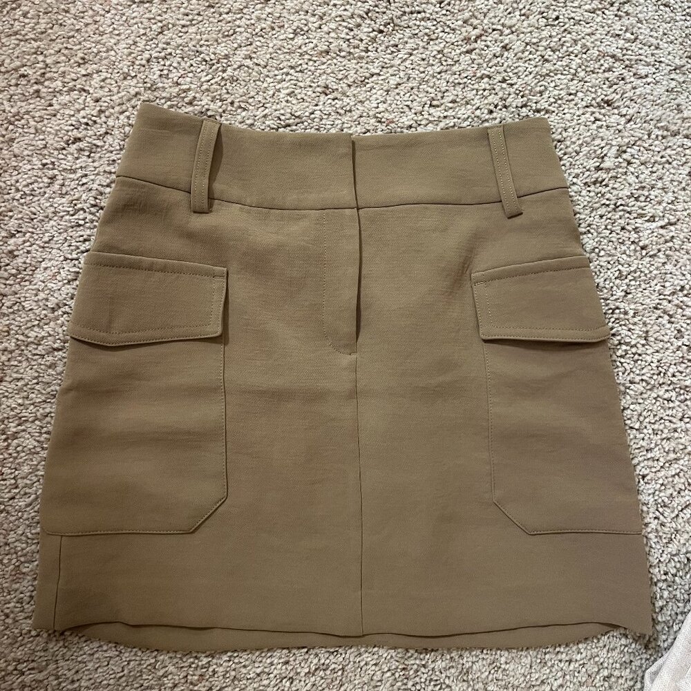 Express Women's Pencil Skirt in Olive/Tan